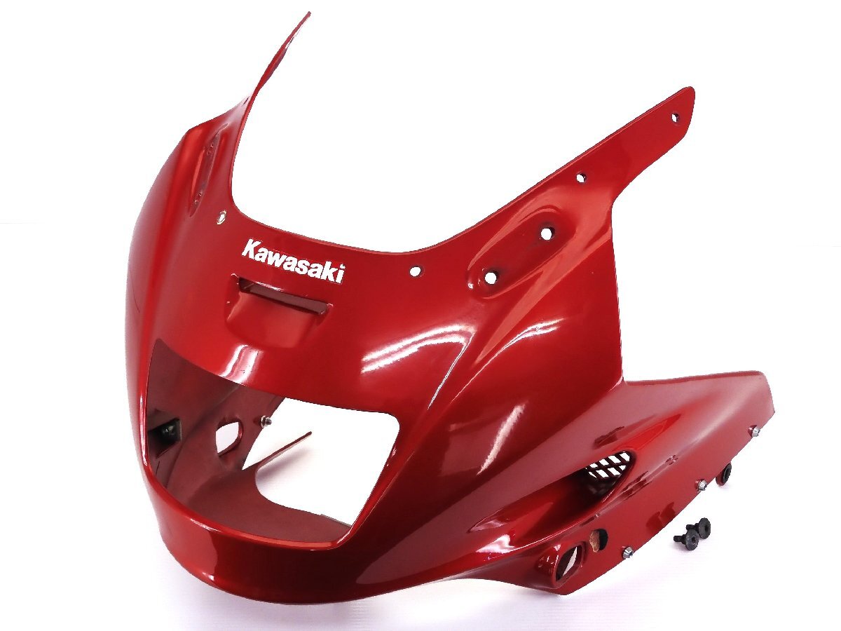 160【評価S】 GPZ1100 ZXT10E 水冷 実動 純正 アッパー カウル 55028-1334 赤 レッド 走行距離27,495km GPZ1100-2 1995拍卖