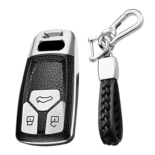 KUNIO アウディ専用 キーケース キーホルダー 防指紋 シリコン Audi A4 A5 Q5 SQ5 Q7 SQ7 TTS TTRS S4拍卖