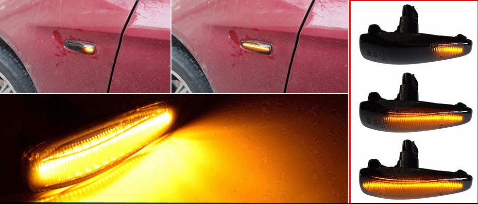 流星ウインカー♪ シーケンシャルウインカー♪ サイドマーカー パジェロ V98W V93W V83W V88W V97W V87W拍卖