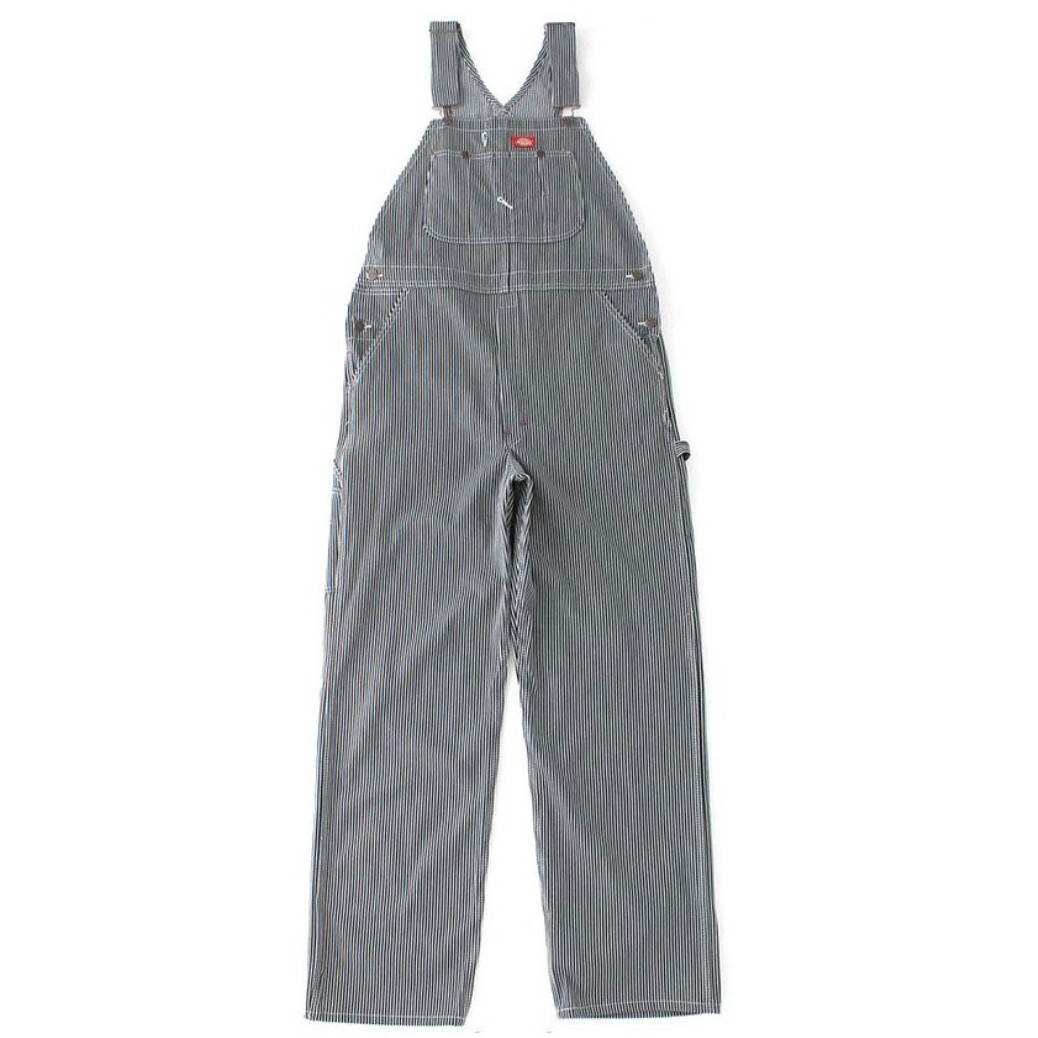 【W30】DICKIES ディッキーズ オーバーオール ヒッコリーストライプ拍卖