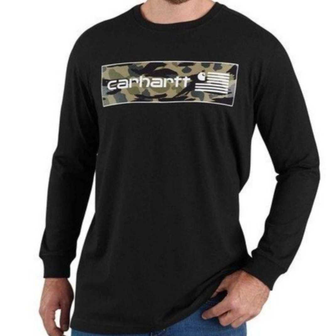 【XL】CARHARTT カーハート/長袖Tシャツ/ボックスロゴプリント拍卖
