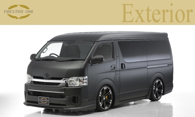 【WALD-Executive Line】 TOYOTA ハイエース レジアスエース H25.12~ ワイドロング対応 210系 4型 3点キット フロント サイド リア エアロ拍卖