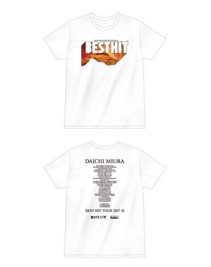 新品未開封 DAICHI MIURA BEST HIT TOUR 2017 ロゴTシャツ 白 Mサイズ 三浦大知 大知識拍卖