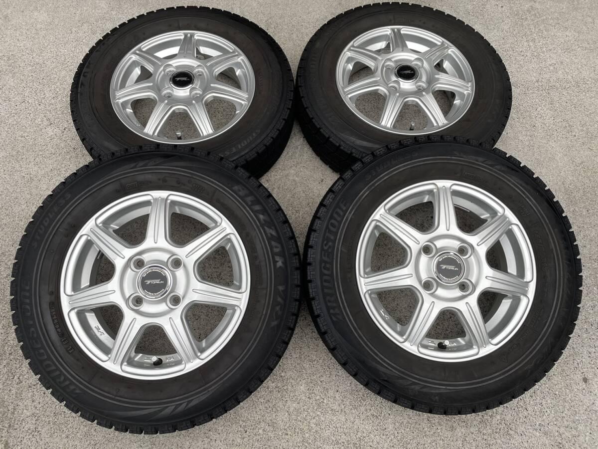 145/80R13 ブリヂストン ブリザック 13インチ スタッドレス タント カスタム ムーブ N BOX ライフ N WGN ミラ ワゴンR拍卖