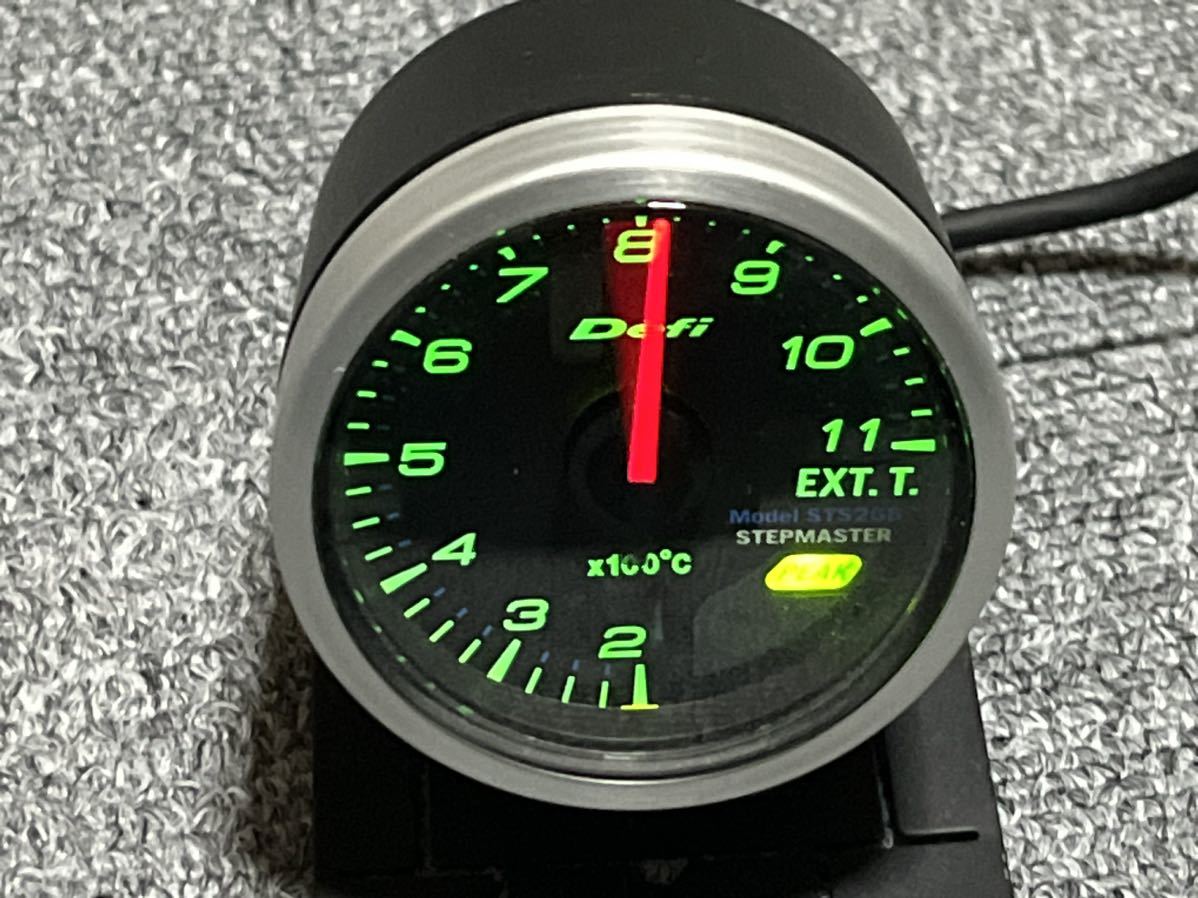 デフィ リンクメーター 最終型 STS26B 52パイ ブラック 排気温度計 作動確認済 新品センサー ハーネス Defi EXHAUST TEMP拍卖