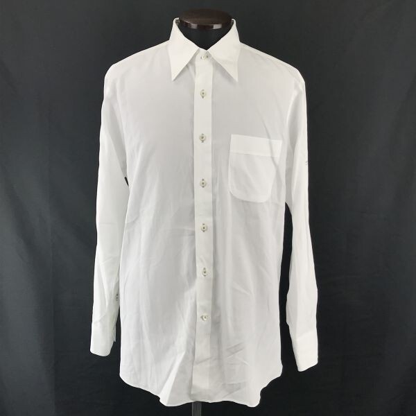 送料込/バーバリーブラックレーベル★長袖ドレスシャツ【42/メンズL/白】Yシャツ/BURBERRY BLACK LABEL◆BC502拍卖