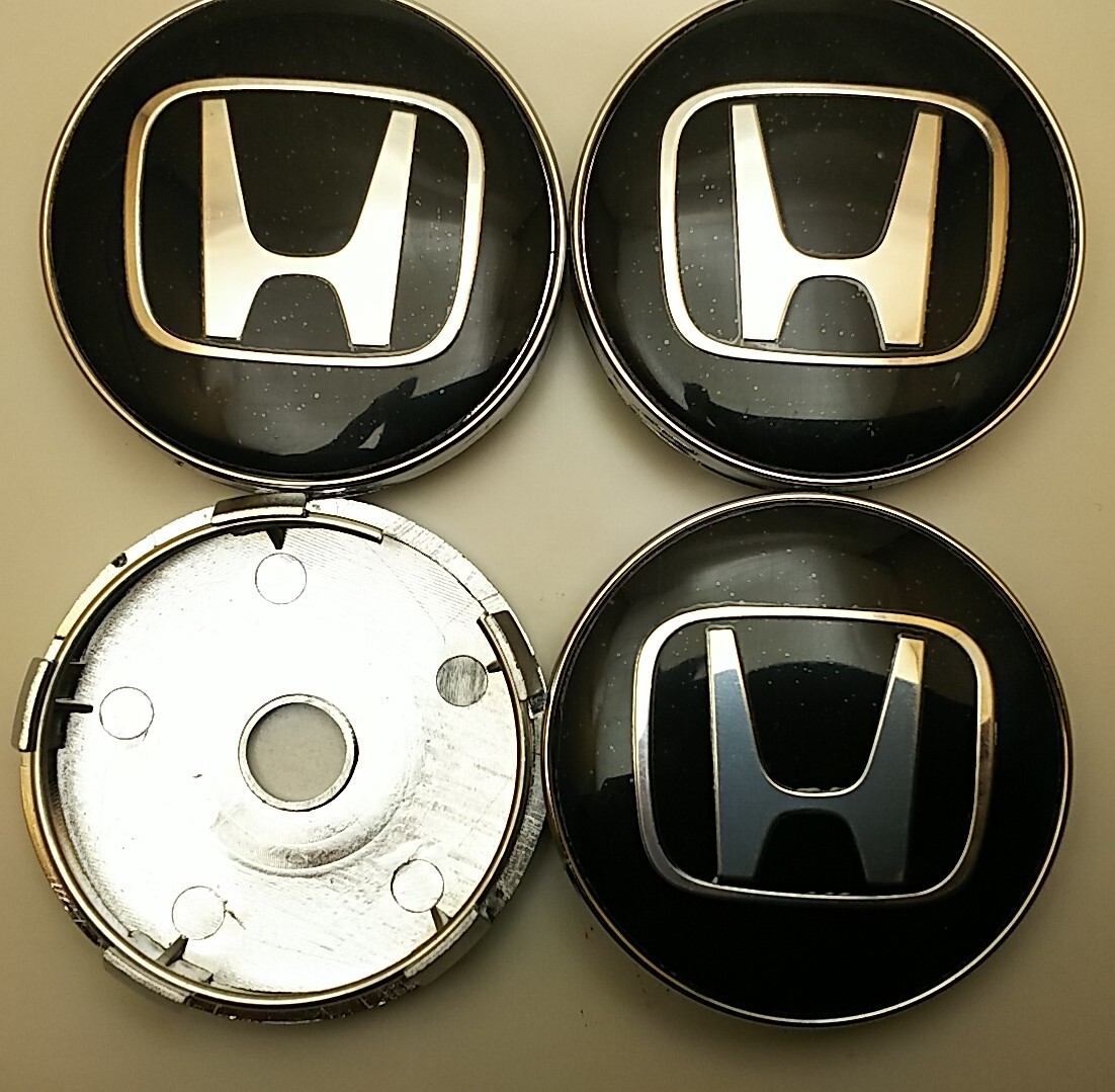 HONDA 60mm 黒銀 4コ ホイールキャップ シビック ライフ S660 N-ONE バモス N-WGN NSX N-BOX フィット オデッセイ ステップワゴン フリード拍卖