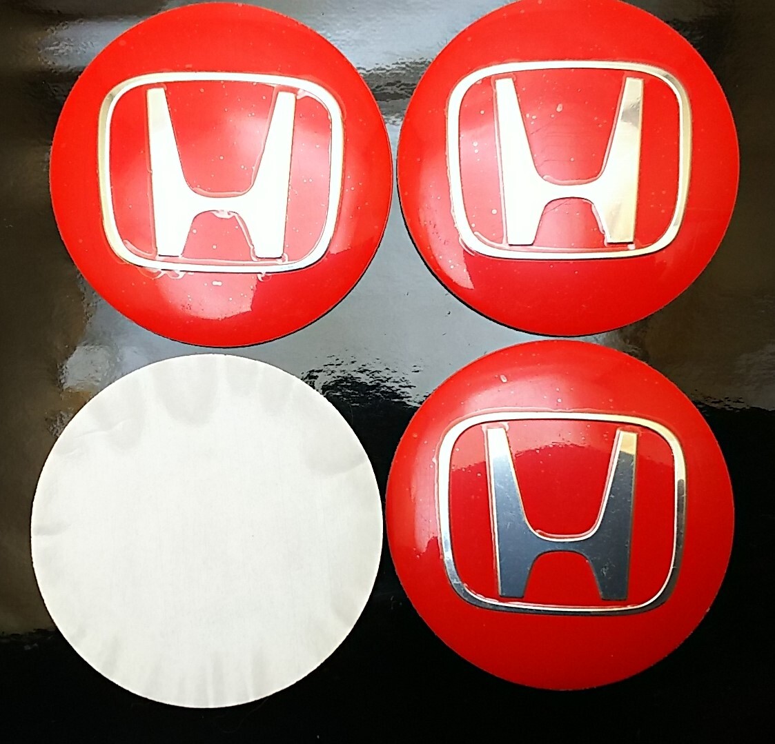 HONDA 56mm 赤銀 4こ ステッカー ホイールキャップ ライフ S660 N-ONE バモス N-WGN NSX N-BOX フィット オデッセイ ステップワゴン拍卖
