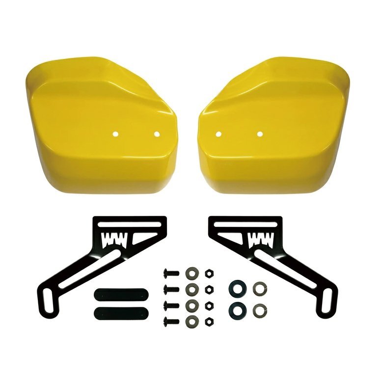 2週間~4週間以内発送 ナックルガード クロスカブ 110 純正色 パールシャイニングイエロー JA60 JA45 国内塗装 日本製 防風 防寒拍卖