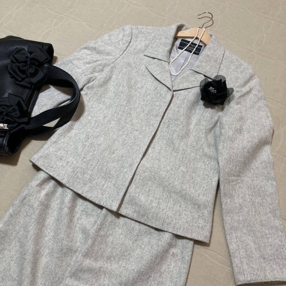 レリアン 9*カシミヤ アンゴラ混 セットアップスーツ*サイズ9*卒業式 入学式 など拍卖