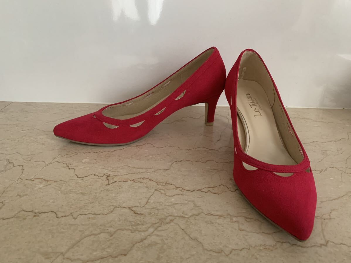 美品 ★ ルタロン LE TALON ★ 24㎝ パンプス 濃いピンク拍卖