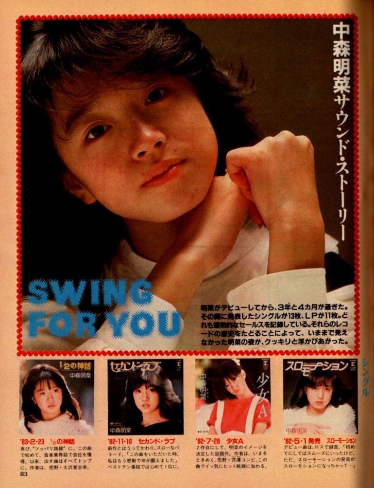 s3438 明星 1985年 昭和60年 中森明菜 岡田有希子 小泉今日子 本田美奈子 中山美穂 少年隊 南野陽子 木村一八河合奈保子 長山洋子 菊池桃子拍卖