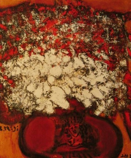 三岸節子、「花ヴェロンにて」、希少大判画集・額装画、日本製・新品額縁にて額装致します、状態良好、送料無料拍卖