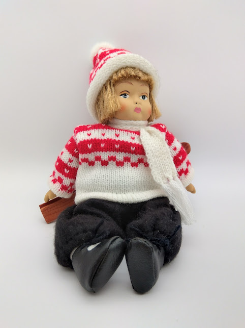 北欧 人形 スキー 女の子 ski doll ビスク ノルウェー NORWAY NORWEGEN 雑貨 インテリア ハンドクラフト拍卖