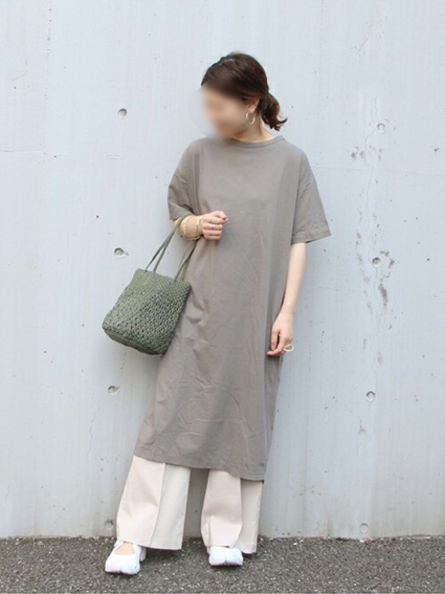 45◆ JOURNAL STANDARD ジャーナルスタンダード リネン コットン サイロバックスリット ワンピース バックスリット ロングワンピース 麻拍卖