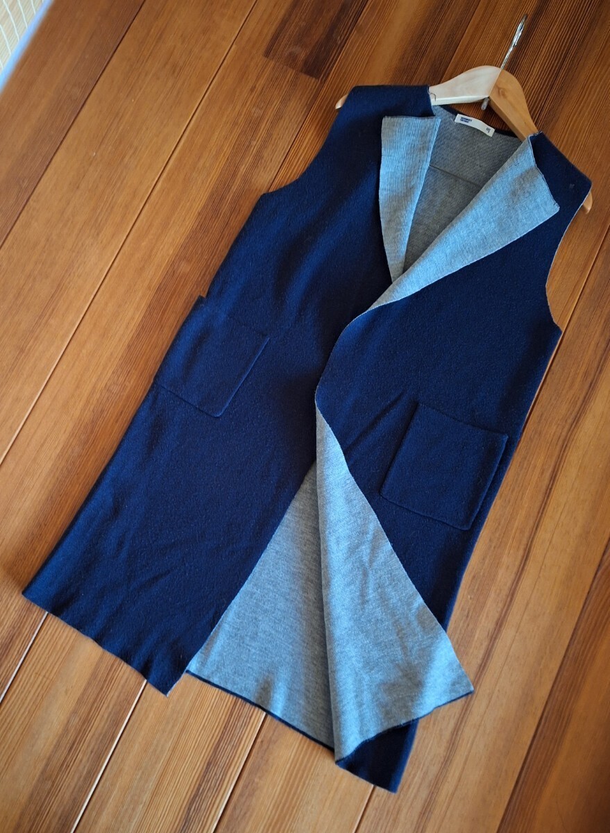 ★セブンデイズサンディ ロング ニットベスト F★拍卖