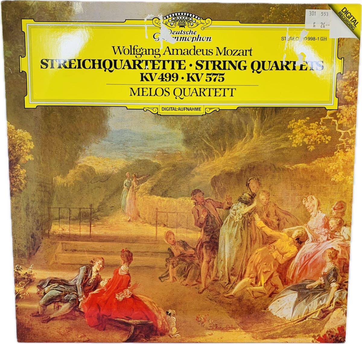LP盤 Wolfgang Amadeus Mozart STREICHQUARTETTE・STRING QUARTETS メロス四重奏団 KV499 KV575 MELOS QUARTETT STEREO レコード盤 盤拍卖