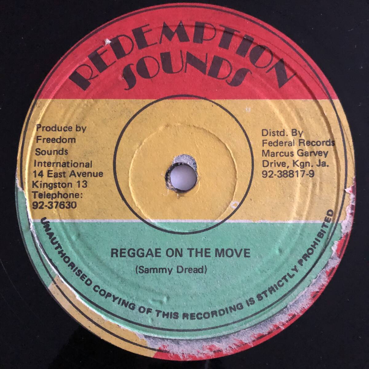 試聴 / SAMMY DREAD / REGGAE ON THE MOVE /Redemption Sounds/Reggae/Roots/deejay/big hit !!/12inch拍卖