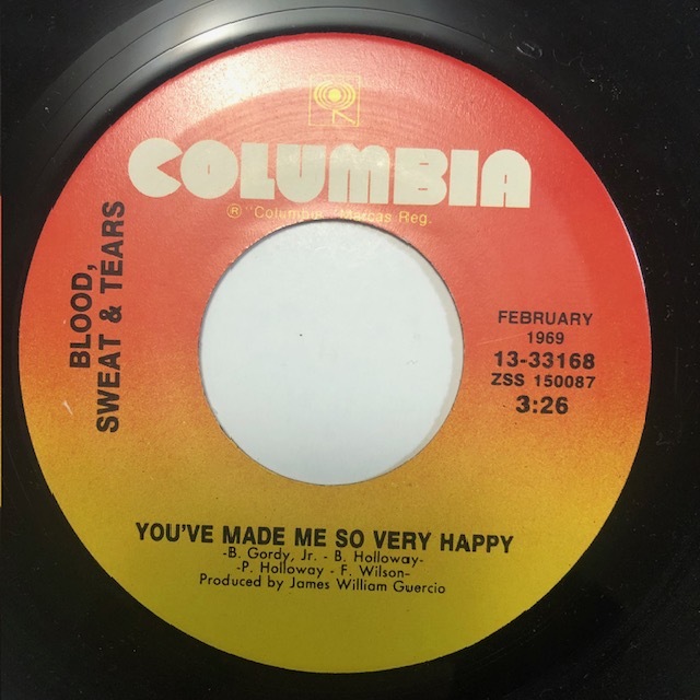 ☆試聴 / BLOOD, SWEAT & TEARS / YOU'VE MADE ME SO VERY HAPPY / SPINNING WHEEL /Al Kooper/Jazz/Funk/Rock/big hit !!/7inch/996拍卖