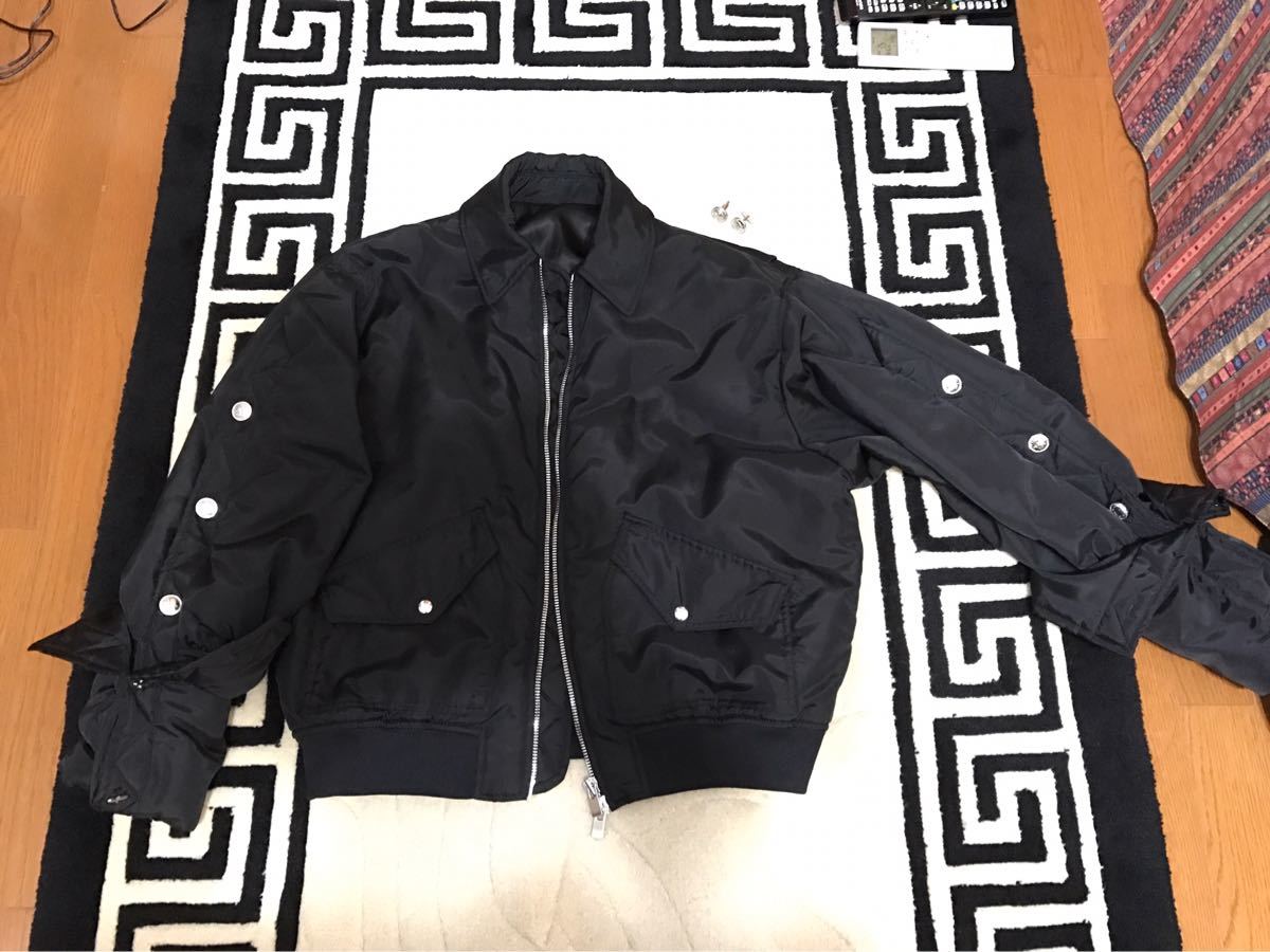 オーバーサイズデザインフライトジャケット黒美品レア物拍卖