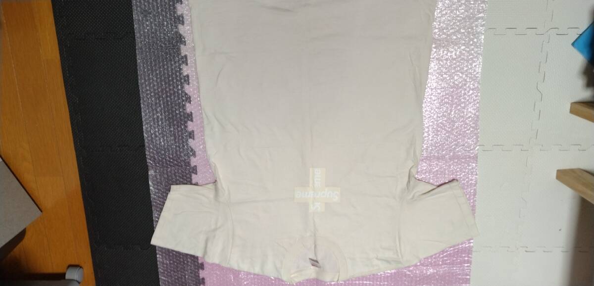 SUPREME cross BOX LOGO TEE シュプリーム クロス ボックス ロゴ Tシャツ L アイボリー拍卖