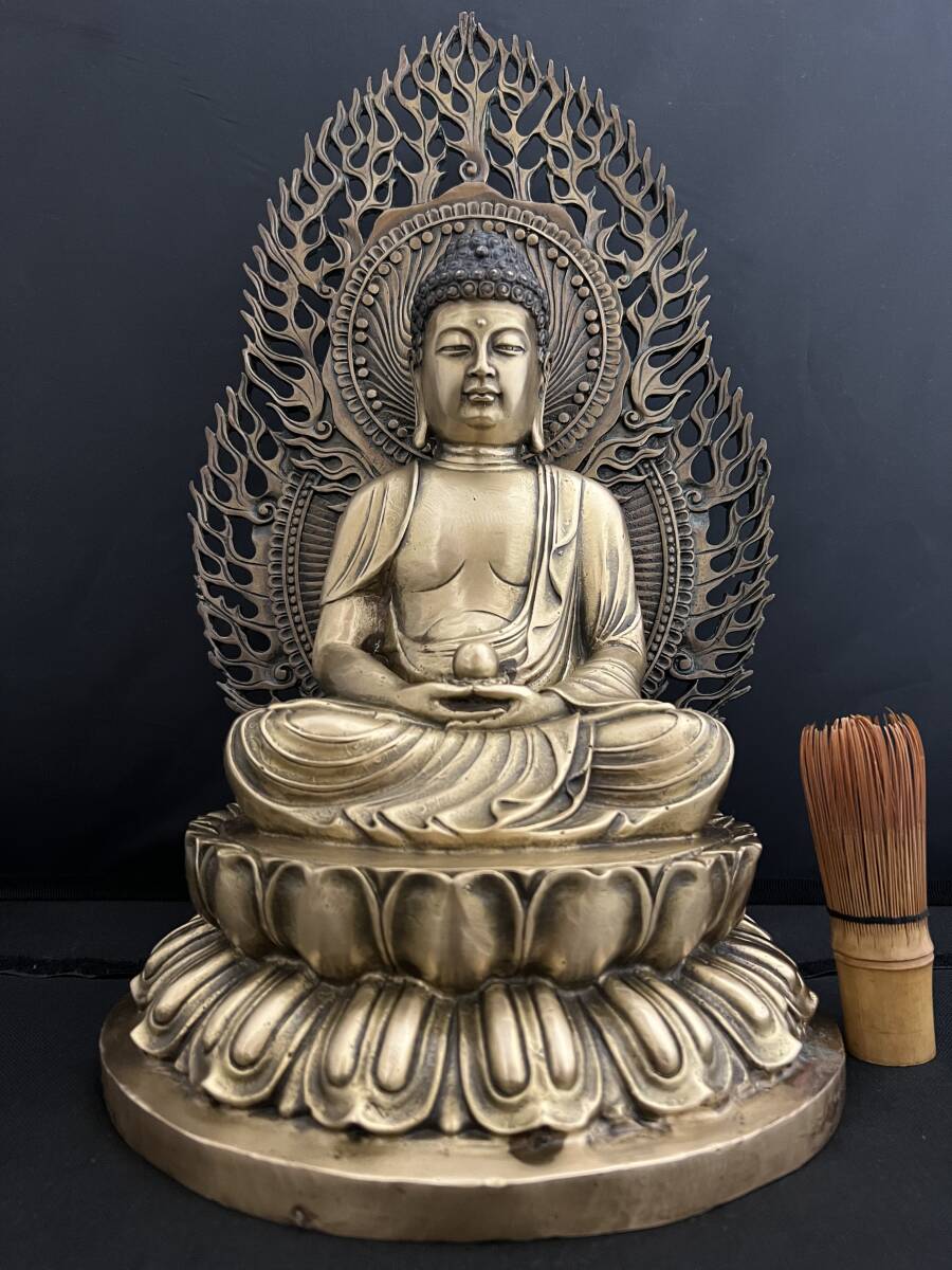 釈迦如来坐像 観音 菩薩 銅製 大明宣徳 仏像 彫刻 置物 風水 金運  開運 骨董 古美術 芸術 インテリア アンティーク拍卖