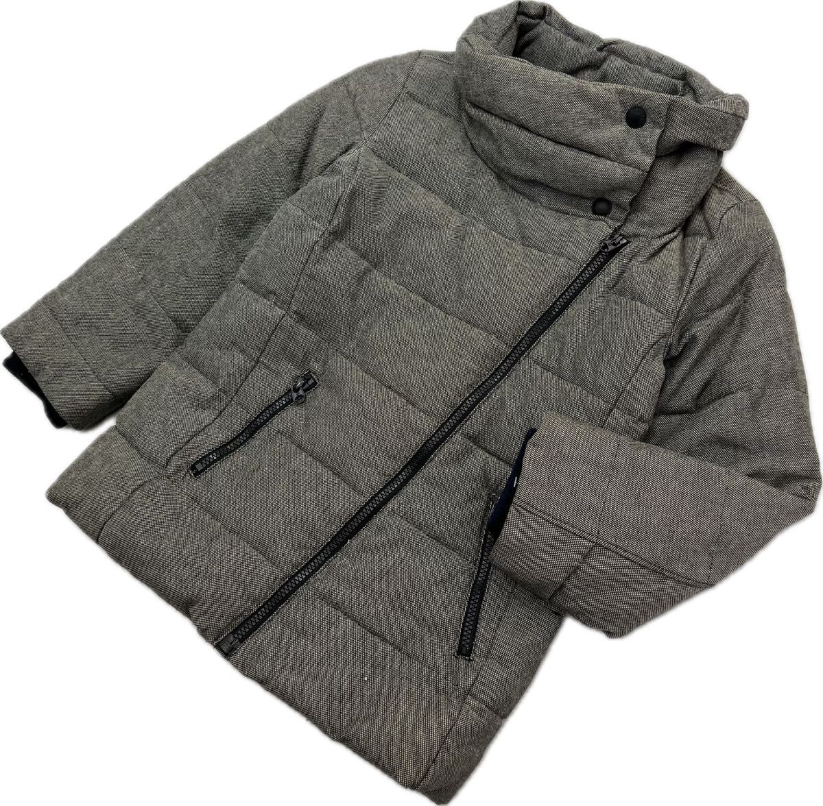 GAP ☆ キッズ 女の子用 130 デザイン ダウンジャケット グレー オシャレ お出かけ 休日 アウトドア カジュアル 人気 定番 ギャップ■CC274拍卖