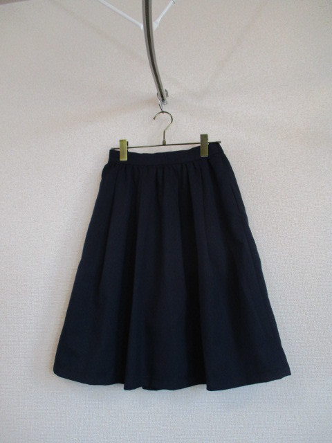 vis紺ミモレ丈フレアスカート(USED)31019)拍卖