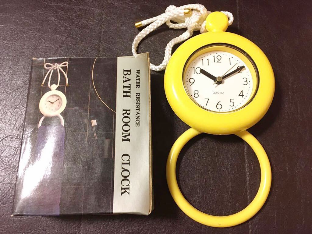 【時計】WATER RESISTANCE BATH ROOM CLOCK 未使用 80's レトロ拍卖