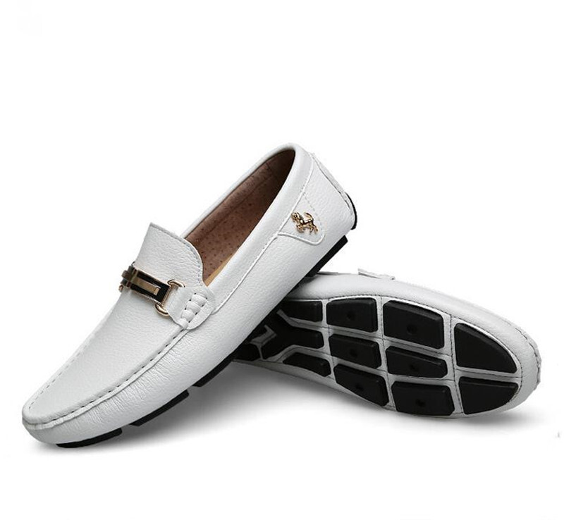 ローファー スリッポン 新品*メンズ 紳士靴 ドライビングシューズ カジュアル靴 男性靴【6699#】白 25.0cm拍卖