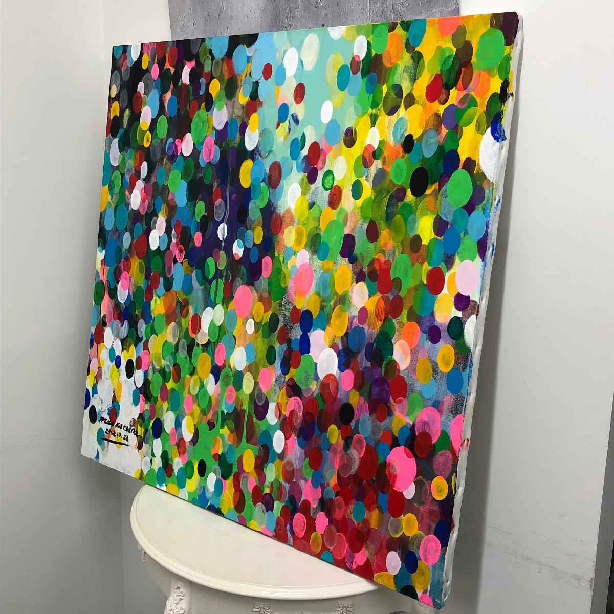 ◎M273 KUTSUNA MAI くつなまい「移動遊園地」2012年 S30 アクリル絵具、オイルパステル、キャンバス 絵画 (rt)拍卖