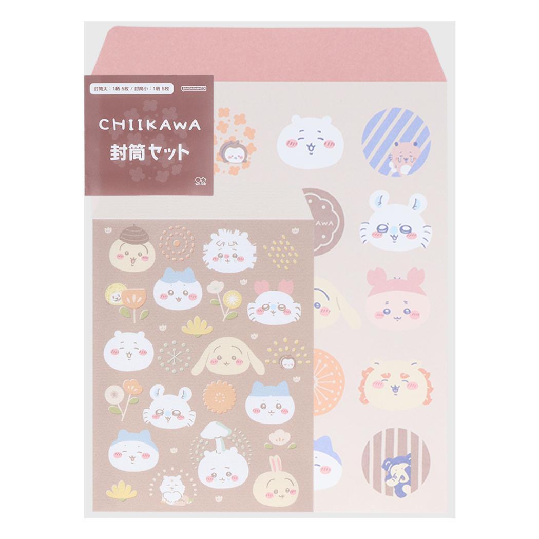 ★新品 ちいかわ・ハチワレ・うさぎ・モモンガ Hygge ヒュッゲ 封筒セット(おかお) 袋・お便り・筆記用具 ナガノ拍卖