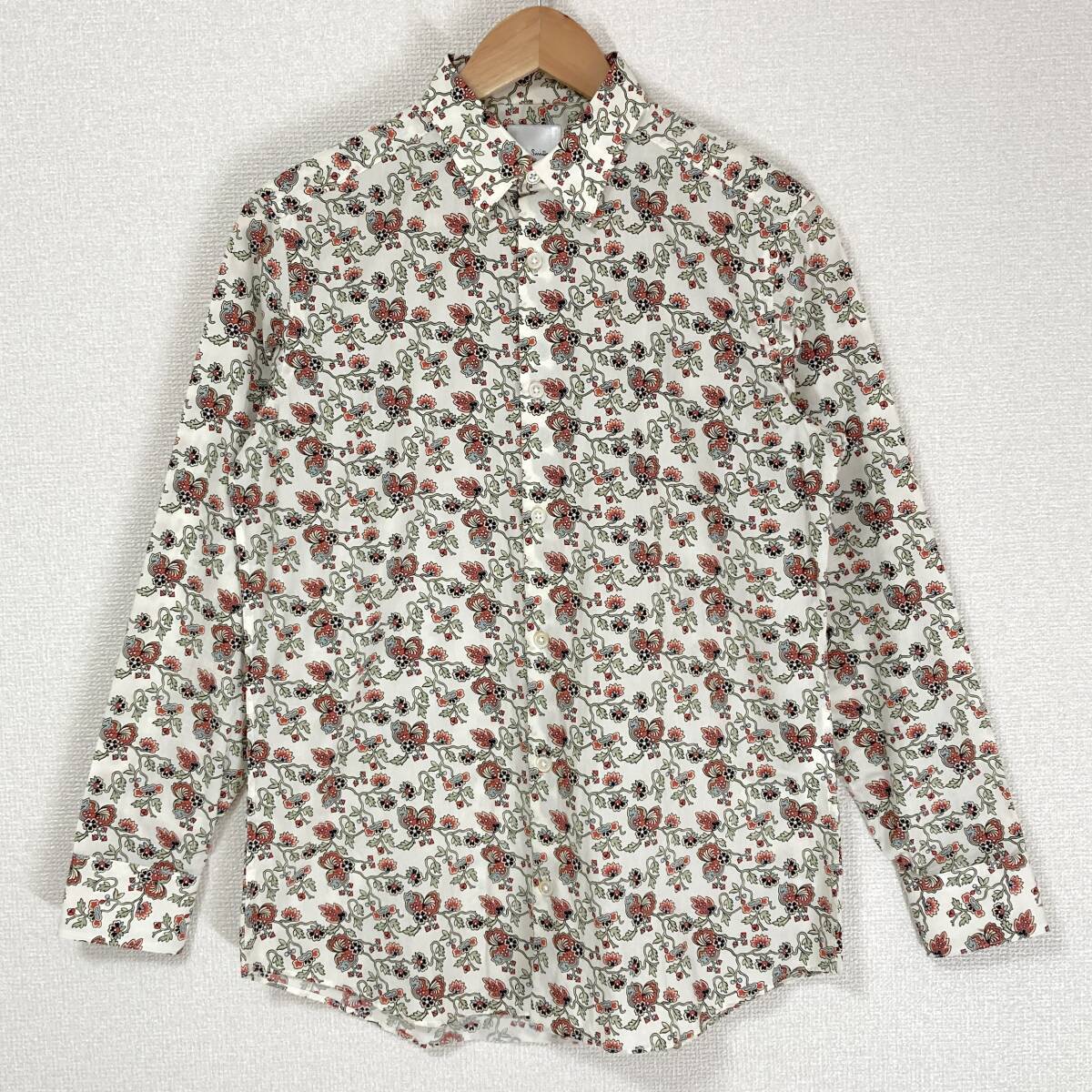 Paul Smith 花柄 長袖シャツ 日本製 メンズ Sサイズ PaulSmith ポールスミス 柄シャツ ボタニカル柄 フローラル柄 4020293拍卖