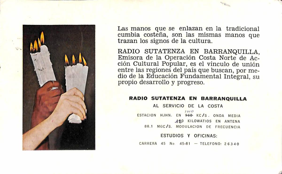 BCL★入手困難★ベリカード★HJHN★ラジオ・スタテンサ・バランキージャ局★RADIO SUTATENZA EN BARRANQUILLA★中米★コロンビア★1973年拍卖
