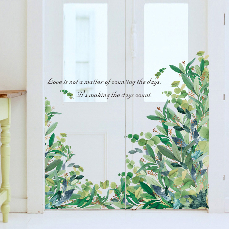 hesperus ウォールステッカー YAC027 ガーデン 葉 自然 癒す DIY 壁紙 インテリアシート 剥がせるシール 送料無料拍卖