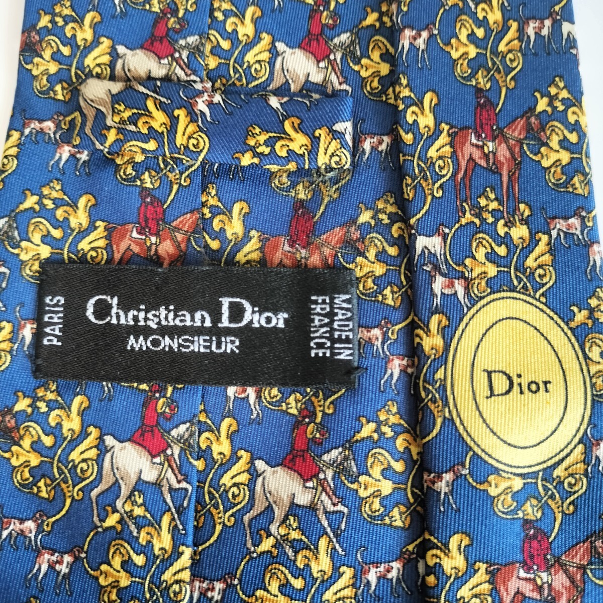 Christian Dior(クリスチャンディオール)青馬乗り犬ネクタイ拍卖