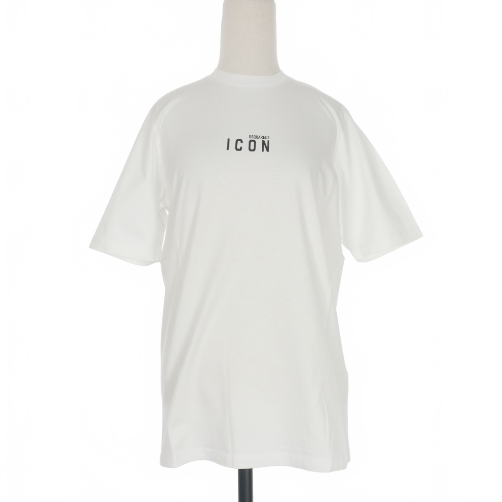 ディースクエアード DSQUARED2 21SS Icon Mini Logo T-Shirt アイコンロゴ Tシャツ カットソー 半袖 XS ホワイト 白 S80GC0009 国内正規拍卖