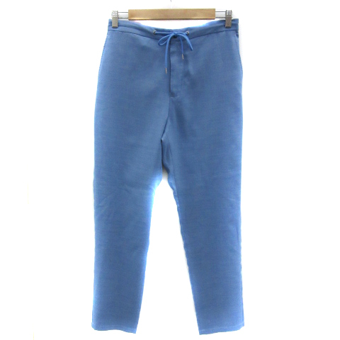 ジャーナルスタンダード レリューム テーパードパンツ ロング丈 無地 イージー M 水色 ライトブルー ■MO レディース拍卖