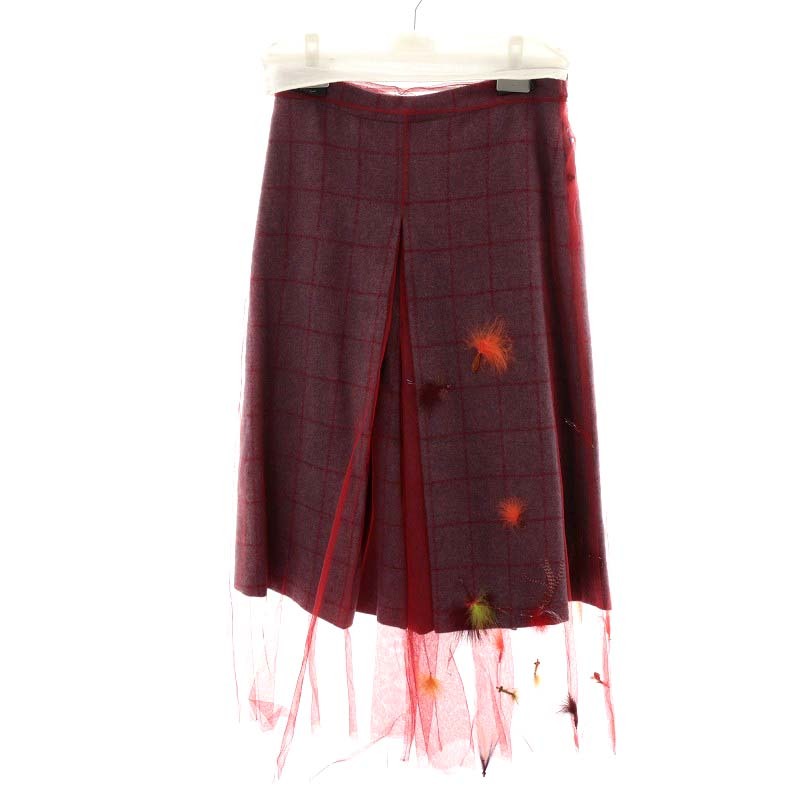 未使用品 メゾンマルジェラ Maison Margiela 22SS 白タグ キュロット ワイドパンツ チュール シアー 38 S 赤拍卖