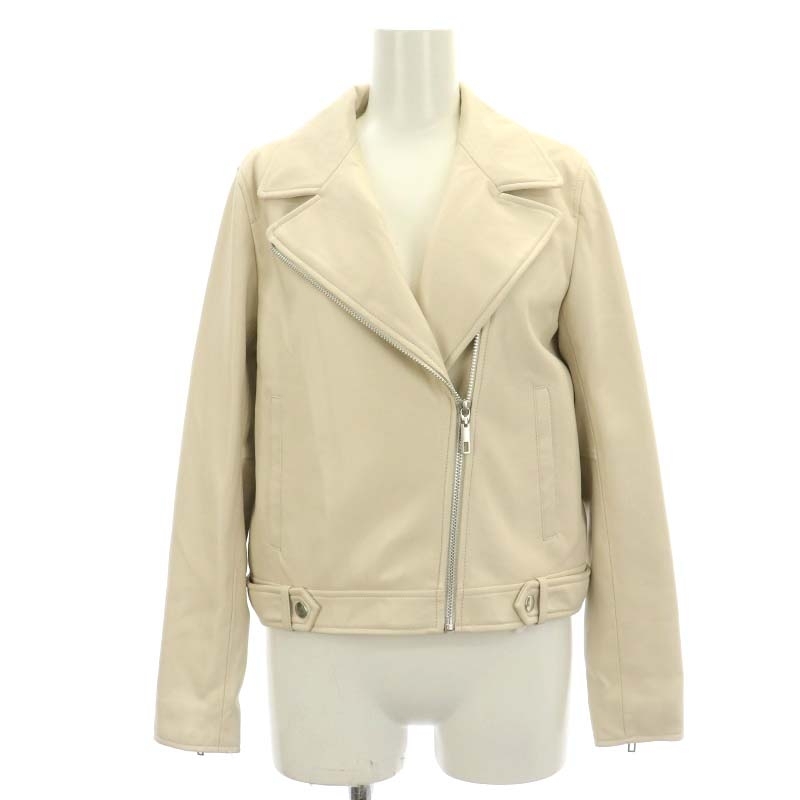 スナイデル snidel 23SS Sustainableライダースジャケット アウター フェイクレザー F アイボリー /NR ■OS レディース拍卖