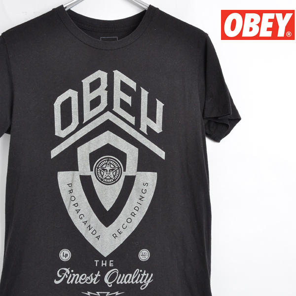 ST1605 オベイ OBEY Tシャツ S 肩40 プロパガンダ メールxq拍卖