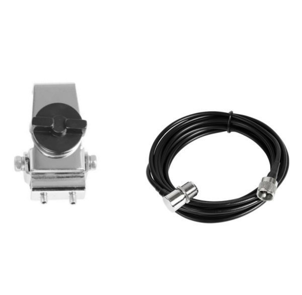 銀 小型 モービル基台 ケーブル セット 角度調整 180度回転 シルバー 車載 ノブ アンテナ基台 RB-20 基台 トランク ハッチバック テール拍卖