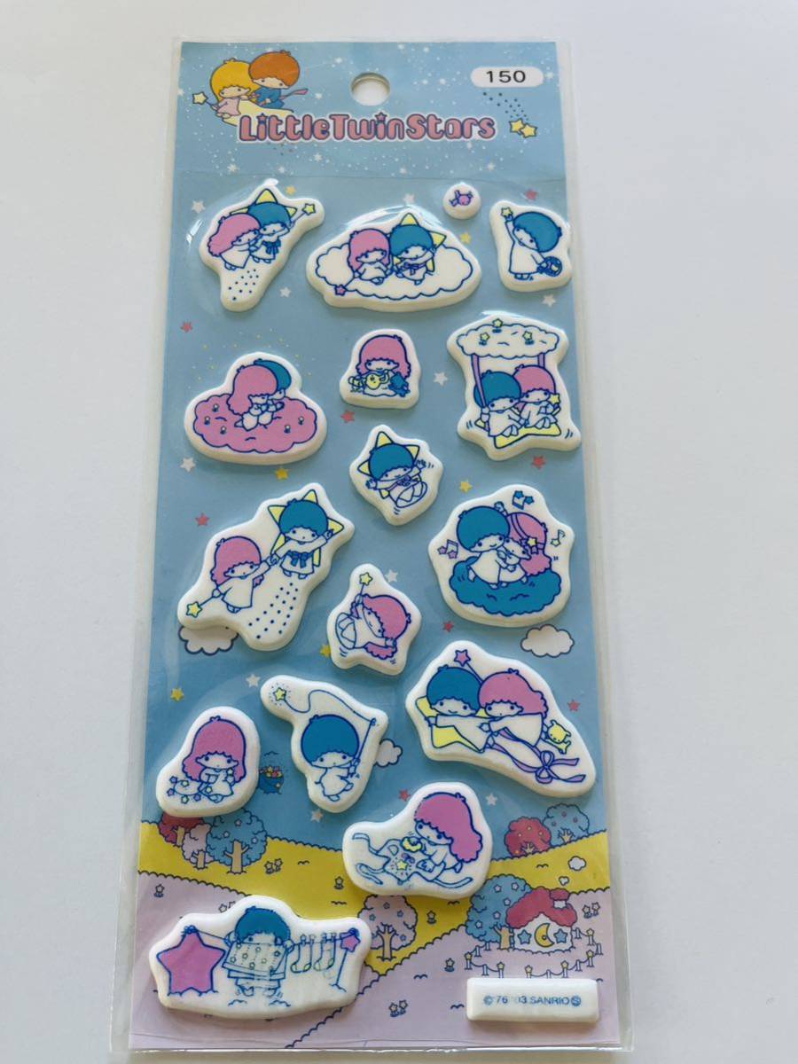 未使用 レア98's LittleTwinStars キキララ ぷくぷくシール拍卖