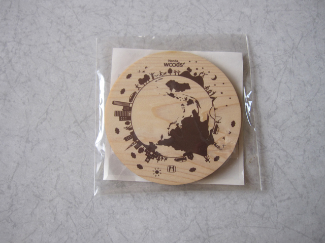 Honda Woods ホンダ 木製 コースター 天然木使用 日本製 地球デザイン拍卖