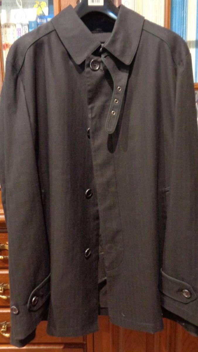 キルティングベスト付(着脱可)コート 黒 BLサイズ(中古)拍卖