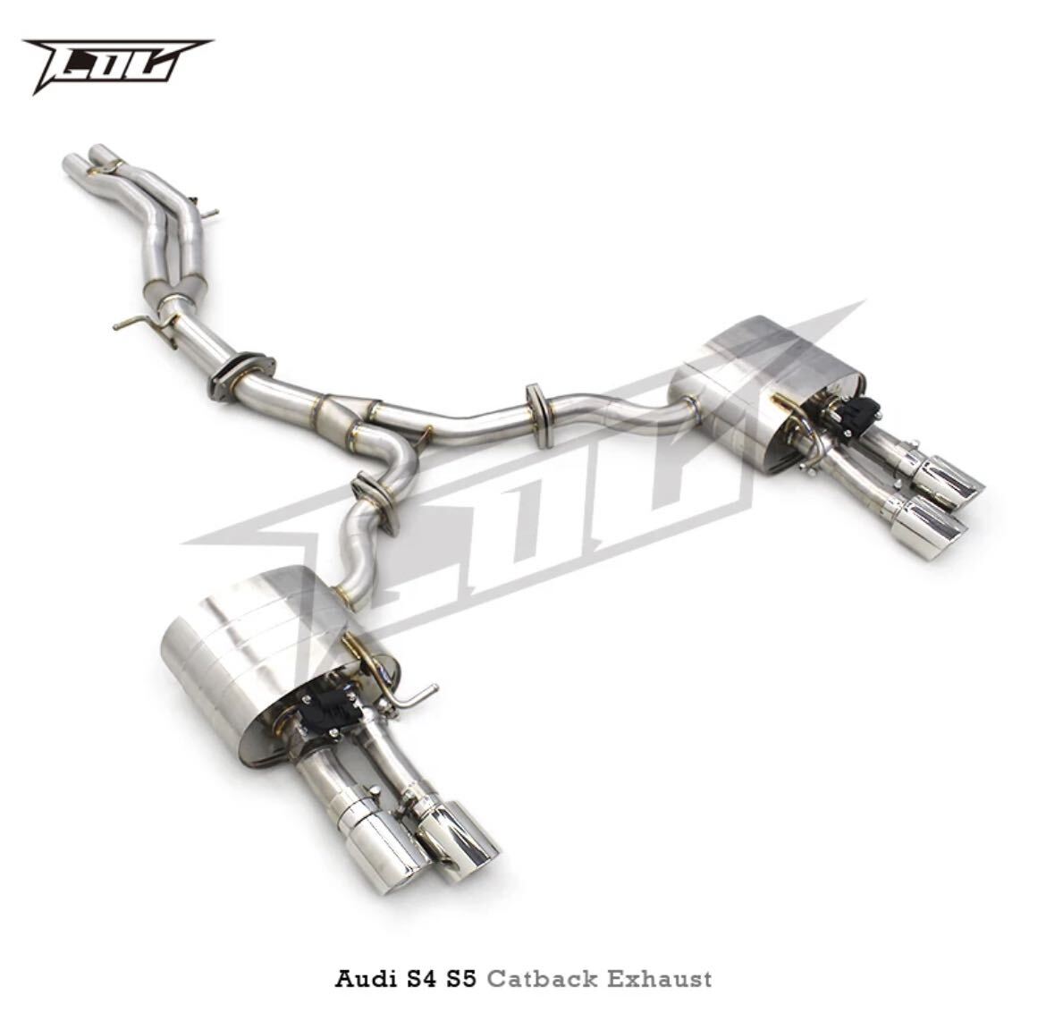 ★C.O.C★ アウディ S4 S5 B9 F5 ハイパフォーマンスエキゾースト マフラー パイプ 中間 リアピース カスタム バルブ ディフューザー ②拍卖