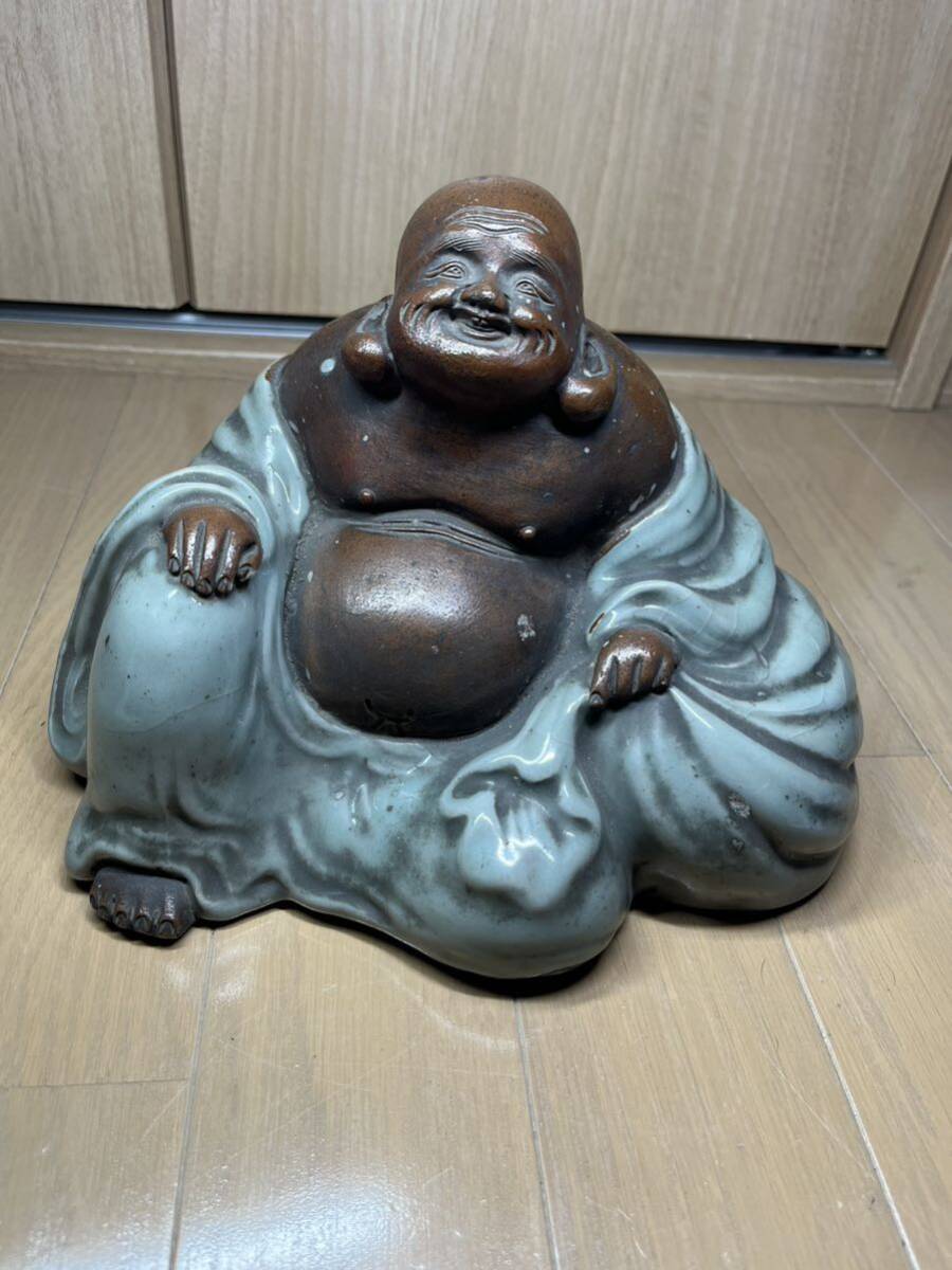 三田焼 布袋 伏せ香炉 青磁 兵庫県 茶道具 七福神 古三田拍卖