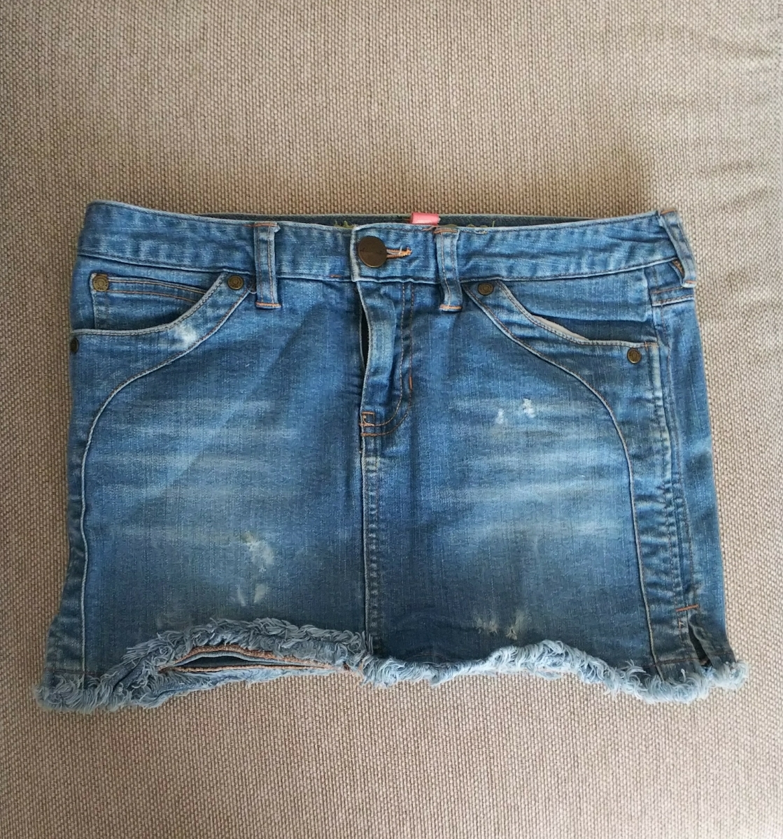 abercrombie&fitch デニム ミニスカ アバクロンビー アバクロ ミニスカート ストレッチ ガールズ 16 ユーズド風拍卖