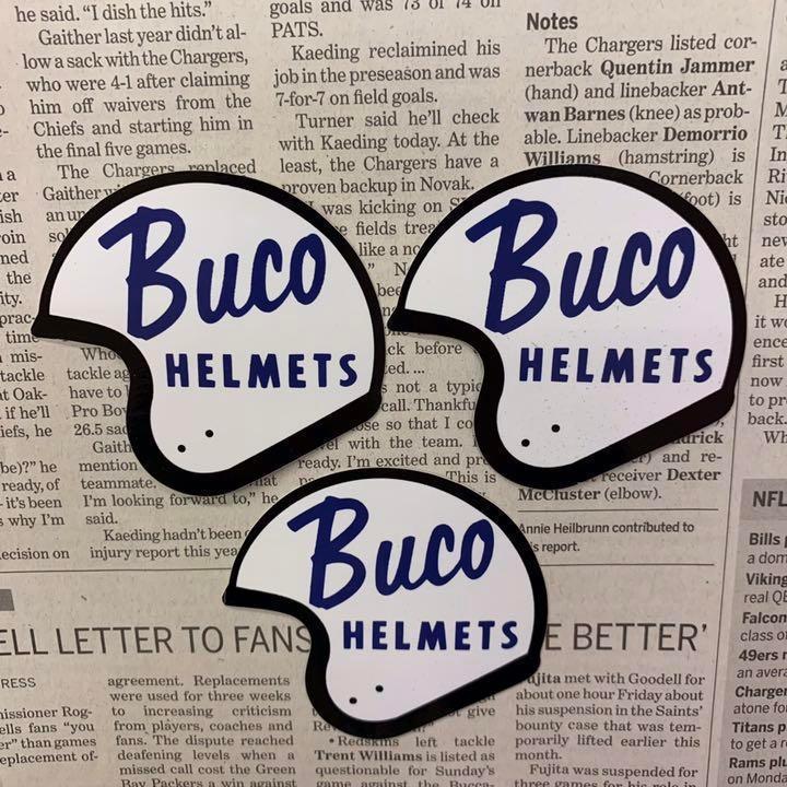 ステッカー3枚セット/Buco ブコ ヘルメット アメリカン雑貨 モーター ロゴ レーシング 耐水 シール 車 バイク USA カスタム ブランド拍卖