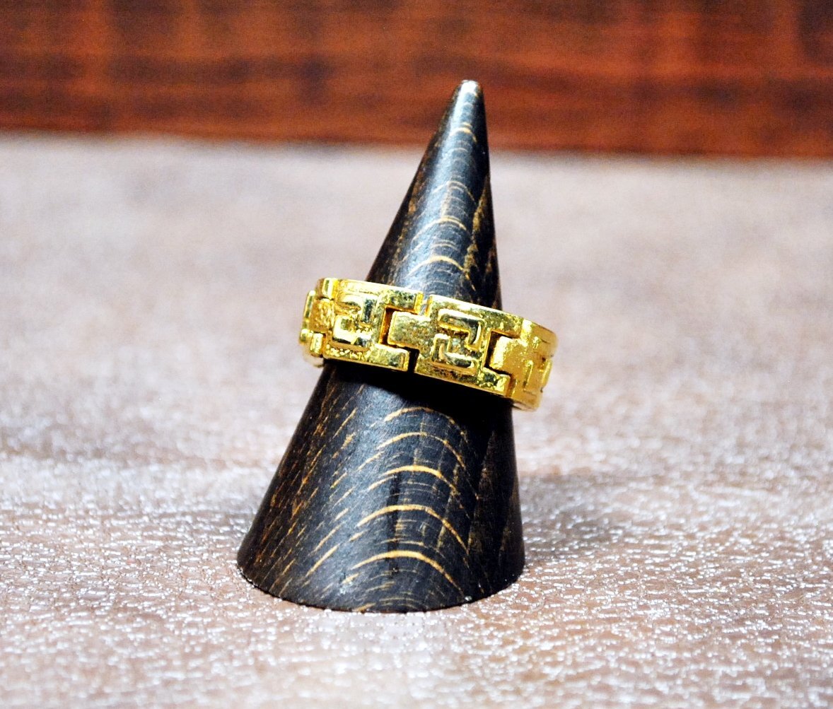 ■送料無料 新品 格安★お洒落に健康維持 ゲルマニウム 指輪リング 7石 ゴールド サイズ14号拍卖